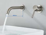 Aureva LuxaWall Elite – Brushed Gold Concealed Wall-Mount Bathroom Faucet