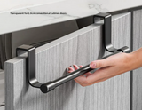 DoorNest Over-Cabinet Towel Rail – Stainless Steel Kitchen Hanging Rack | No-Drill Storage Organiser