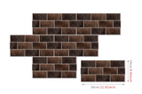 Arqevia RetroBrick Peel & Stick Wall Tiles – 6-Piece Vintage Brick Effect Splashback Panels | Waterproof Self-Adhesive Industrial Wall Décor (300 × 150 mm)