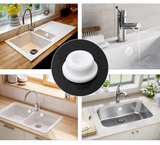 AquaSeal FlowLock Overflow Cover – Universal Sink & Bath Water Level Plug | Splash Guard & Overflow Stopper