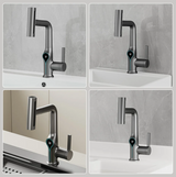 AquaSense Waterfall Basin Mixer – Digital Temperature Display Bathroom Faucet | Adjustable Luxury Sink Tap