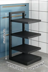 StackForge Adjustable Pan Organiser – Multi-Tier Cookware Storage Rack | Space-Saving Kitchen Holder