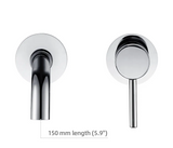 Velmor Wall Basin Mixer – Brushed Stainless Bathroom Faucet | Solid Brass Dual-Hole Sink Tap