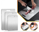 TitanEdge Reversible Cutting Board – 316 Stainless Steel Chopping Surface with Titanium Finish | Hygienic Kitchen Prep Board