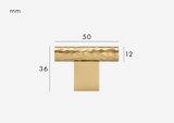 Aurevon Hammered Brass Cabinet Handle – Luxury Furniture Pull | Matte Gold & Antique Bronze Hardware