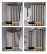 Vellanti Extendable Shower Rod – Drill-Free Aluminium Curtain Rail | Adjustable Bathroom Divider & Drying Rack