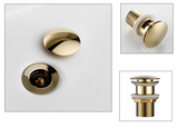 VelvetFlow Brass Basin Waste – Luxury Pop-Up Sink Drain | Designer Bathroom Click-Clack Stopper
