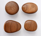 Scandinavian Pebble Wood Hooks – Minimalist No-Drill Coat & Door Hangers | Modern Home Organisation