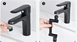 FlexiFlow Pro 360 Faucet Extender – Rotating Splash-Free Aerator | Extendable Water-Saving Sink Attachment
