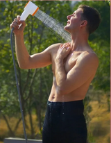 GlowShower ProBeam 2025 – Portable Rechargeable Camping Shower | LED Outdoor Shower System