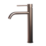 Veloura Tall Basin Mixer – Brushed Rose Gold Bathroom Faucet | Modern Hot & Cold Sink Tap