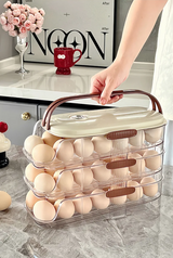FreshRoll Automatic Egg Organizer – Multi-Tier Rolling Egg Holder | Stackable Refrigerator Egg Storage | Space-Saving Egg Dispenser for Kitchen