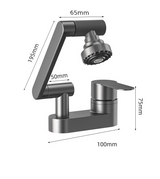 AquaTwist FlexPro Basin Mixer – 360° Swivel Bathroom Faucet | Dual-Handle Hot & Cold Sink Tap