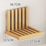 Nordhaven Folding Bamboo Wall Bench – Space-Saving Entryway Seat | Minimalist Nordic Hallway Stool