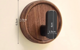 Noiréa Walnut Wall Hook – Drill-Free Wooden Coat & Key Hook | Modern Minimalist Home Organiser