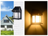 SolarGlow Motion Sensor Wall Light – IP65 Waterproof Solar Garden Lamp | 3 Lighting Modes | Decorative Tungsten Filament LED