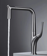 ÉlanSpray Pull-Down Kitchen Mixer Tap – Brushed Gold & Matte Black Luxury Faucet | 360° Swivel Design