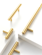 Aurevon Extended Brass T-Bar Handle – Luxury Long Cabinet Pull | Modern Furniture & Appliance Hardware