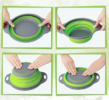 CollapsoChef Silicone Colander – Foldable Kitchen Strainer Basket | Space-Saving Food Prep Essential