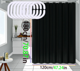 ObsidianShield Luxe PEVA Shower Curtain – Waterproof Black Bathroom Liner | Mould-Resistant Minimalist Design