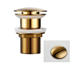 VelvetFlow Brass Basin Waste – Luxury Pop-Up Sink Drain | Designer Bathroom Click-Clack Stopper