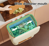 PureSlide Wall-Mounted Waste Bin – Compact Kitchen & Bathroom Bin | Space-Saving Lid Design