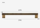 Valmere Brass T-Bar Cabinet Handles – Antique Brass Furniture Pulls | Luxury Modern Hardware