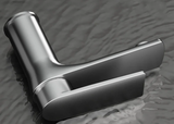 PureLine Basin Mixer Tap – Contemporary Stainless Steel Bathroom Faucet | Single Lever Hot & Cold Control