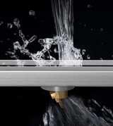 StreamLine Brushed Steel Shower Channel – 304 Stainless Steel Linear Floor Drain | Anti-Odour Wet Room Drainage System