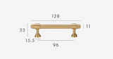 Château Noir Brass T-Bar Handles – French-Inspired Luxury Cabinet Hardware | Solid Brass Furniture Pulls
