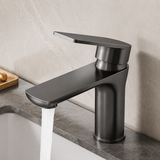 PureLine Basin Mixer Tap – Contemporary Stainless Steel Bathroom Faucet | Single Lever Hot & Cold Control