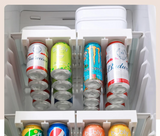 Zenvira FridgeMate Double Can Rack – Extendable Under-Shelf Fridge Organiser | Space-Saving Sliding Beverage Holder for Cans
