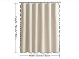 Velouré Scalloped Shower Curtain – Waterproof Luxury Bathroom Curtain | Elegant Wave Edge Design