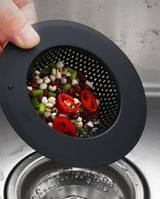 CleanDrip Pro Black Stainless Steel Sink Strainer – Heavy-Duty Drain Hair Catcher with Lift Handle