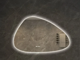 ArctiGlow Sculpt LED Vanity Mirror – Irregular Scandinavian Bathroom Mirror with Ambient Lighting & Aluminium Frame