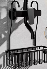AeroVault Adhesive Shower Shelf – Rustproof Aluminium Bathroom Caddy | Drill-Free Wall Storage Basket