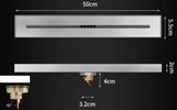 StreamLine Brushed Steel Shower Channel – 304 Stainless Steel Linear Floor Drain | Anti-Odour Wet Room Drainage System