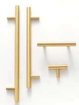Aurevon Extended Brass T-Bar Handle – Luxury Long Cabinet Pull | Modern Furniture & Appliance Hardware