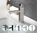 NoirEdge Basin Mixer Tap – Matte Black Bathroom Faucet | Contemporary Single Lever Hot & Cold Sink Mixer