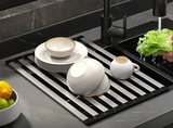 SlideDry Expandable Sink Rack – Foldable 304 Stainless Steel Over-Sink Dish Drainer | Space-Saving Kitchen Organiser