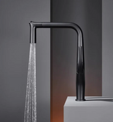 ÉlanSpray Pull-Down Kitchen Mixer Tap – Brushed Gold & Matte Black Luxury Faucet | 360° Swivel Design