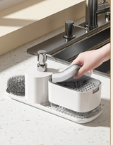 Velora Sync Sink Organiser – 5-in-1 Soap Dispenser & Kitchen Cleaning Station with Sponge Holder