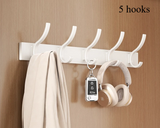 Novalith Luxe BlackHook Aluminium Wall Hook Rail – Multi-Hook Coat & Towel Organiser in Matte Black | Heavy-Duty Wall-Mounted Storage for Bathroom, Kitchen & Hallway