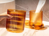 VivaLume Bathroom Tumbler Cup – Modern Anti-Tip Toothbrush Holder | Colourful Bathroom Accessory