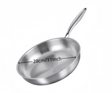 PureHeat 304 Stainless Steel Skillet – Professional Non-Coated Frying Pan | Induction & Gas Cookware