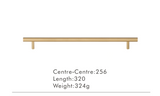 Aurevon Extended Brass T-Bar Handle – Luxury Long Cabinet Pull | Modern Furniture & Appliance Hardware
