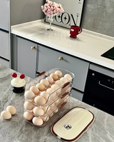 FreshRoll Automatic Egg Organizer – Multi-Tier Rolling Egg Holder | Stackable Refrigerator Egg Storage | Space-Saving Egg Dispenser for Kitchen