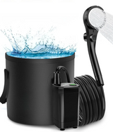AquaRoam Rechargeable Camping Shower Kit – 6000mAh Electric Pump | 20L Foldable Water Bag | Portable Outdoor Washing System