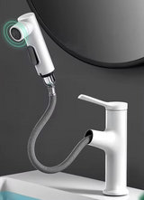 AquaClean Pull-Out Basin Mixer – Bathroom Faucet with Oral Rinse Function | Modern Hot & Cold Sink Tap