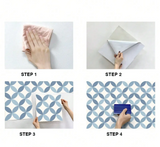 NordicTyle 12-Piece Scandinavian Floor & Wall Sticker Set – Thick PVC Peel-and-Stick Tiles for Modern Home Décor
